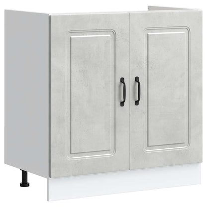 Mobile base lavello Kalmar Grigio Cemento 80x46x81,5 cm - homemem39