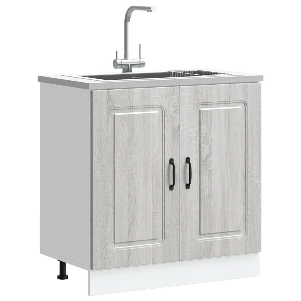 Mobile base lavello Kalmar Grigio Sonoma 80x46x81,5 cm | homemem39