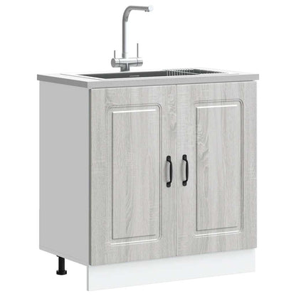Mobile base lavello Kalmar Grigio Sonoma 80x46x81,5 cm | homemem39