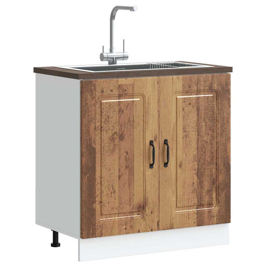 Mobile base lavello Kalmar Legno Vecchio 80x46x81,5 cm - homemem39