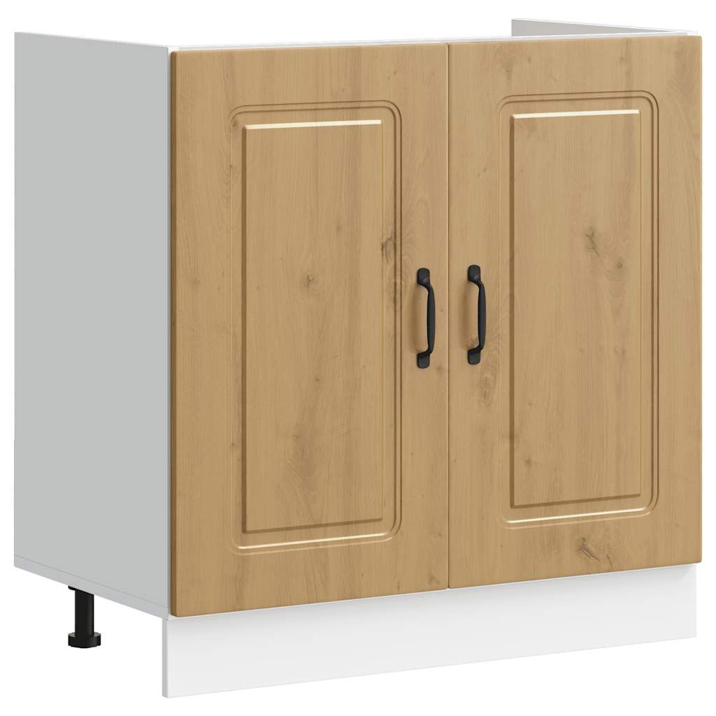 Mobile base lavello Kalmar Rovere Artigianale 80x46x81,5 cm | homemem39