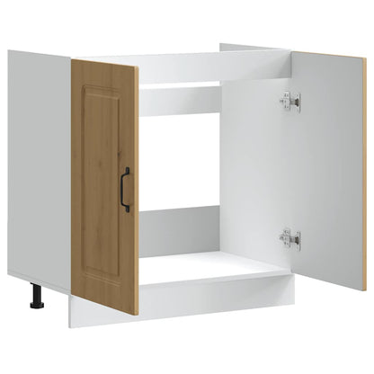 Mobile base lavello Kalmar Rovere Artigianale 80x46x81,5 cm | homemem39