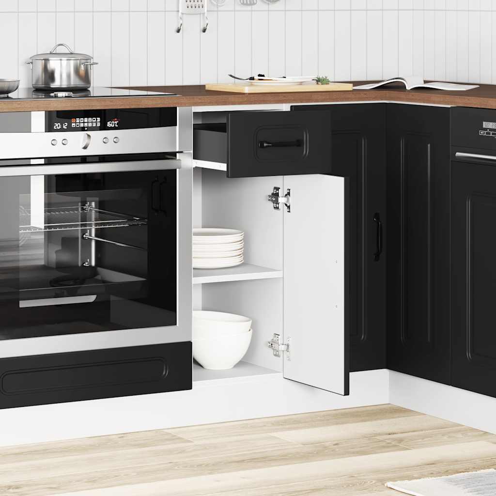 Base da Cucina Kalmar Nero in Legno Multistrato - homemem39