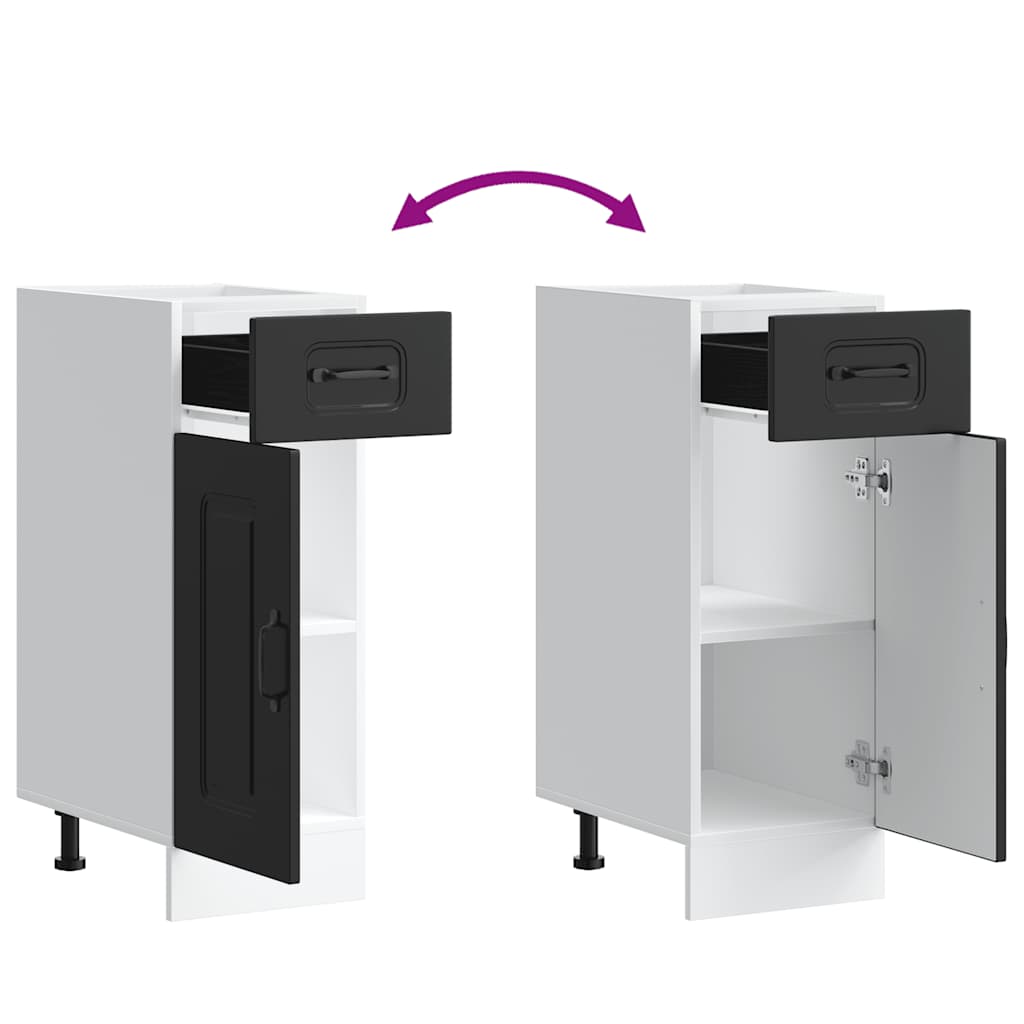 Base da Cucina Kalmar Nero in Legno Multistrato - homemem39