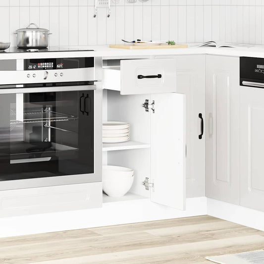 Base da Cucina Kalmar Bianco Lucido in Legno Multistrato - homemem39