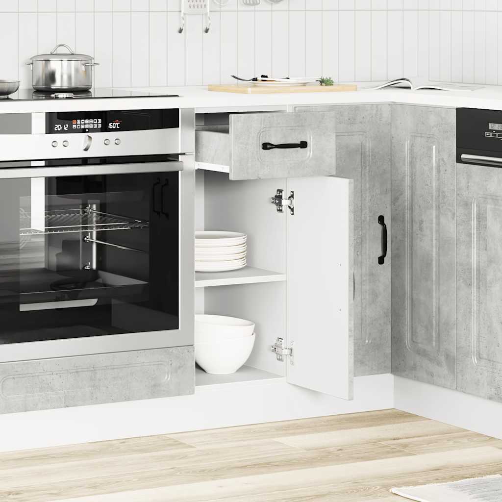 Base da Cucina Kalmar Grigio Cemento in Legno Multistrato - homemem39