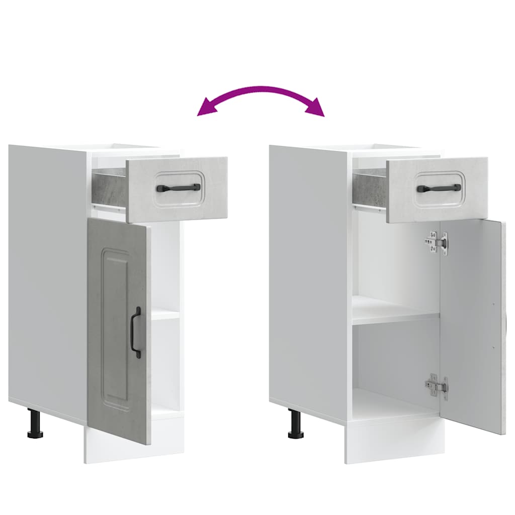 Base da Cucina Kalmar Grigio Cemento in Legno Multistrato - homemem39