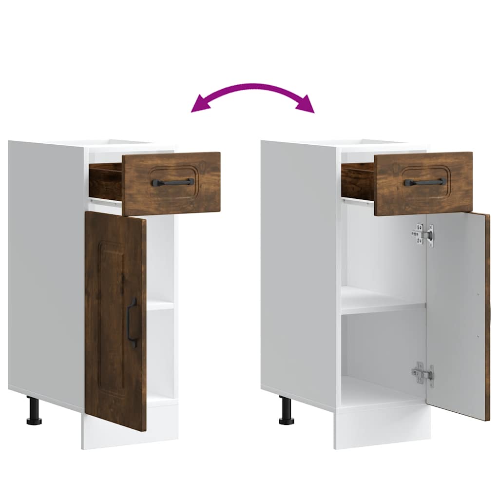Base da Cucina Kalmar Rovere Fumo in Legno Multistrato | homemem39
