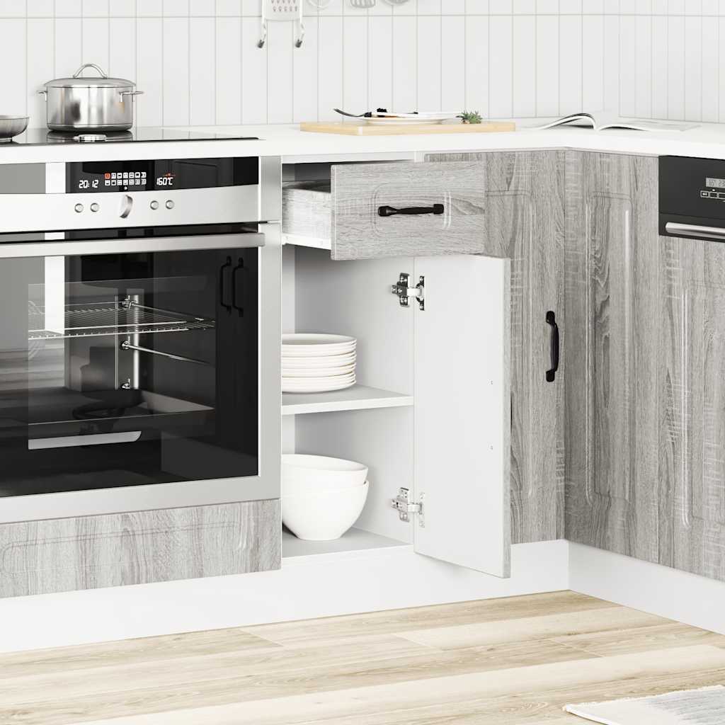 Base da Cucina Kalmar Grigio Sonoma in Legno Multistrato - homemem39