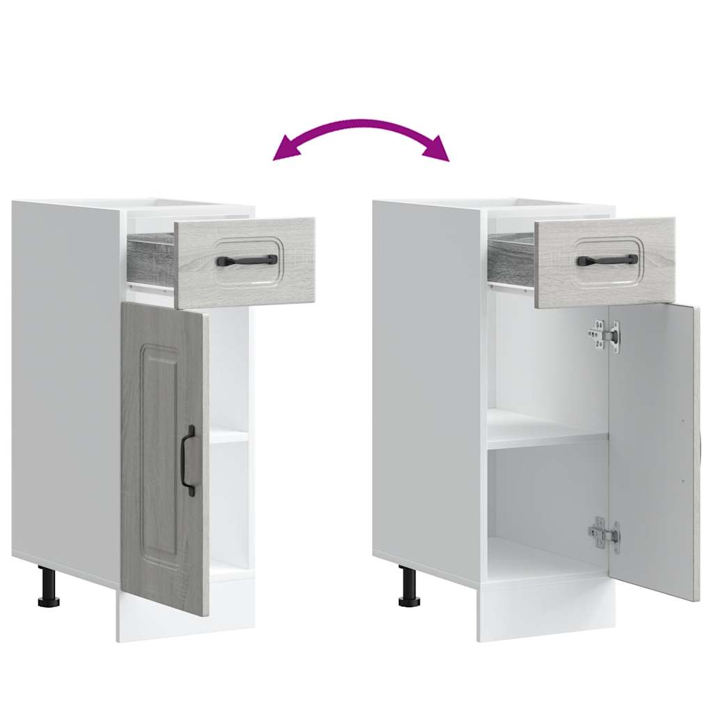Base da Cucina Kalmar Grigio Sonoma in Legno Multistrato - homemem39