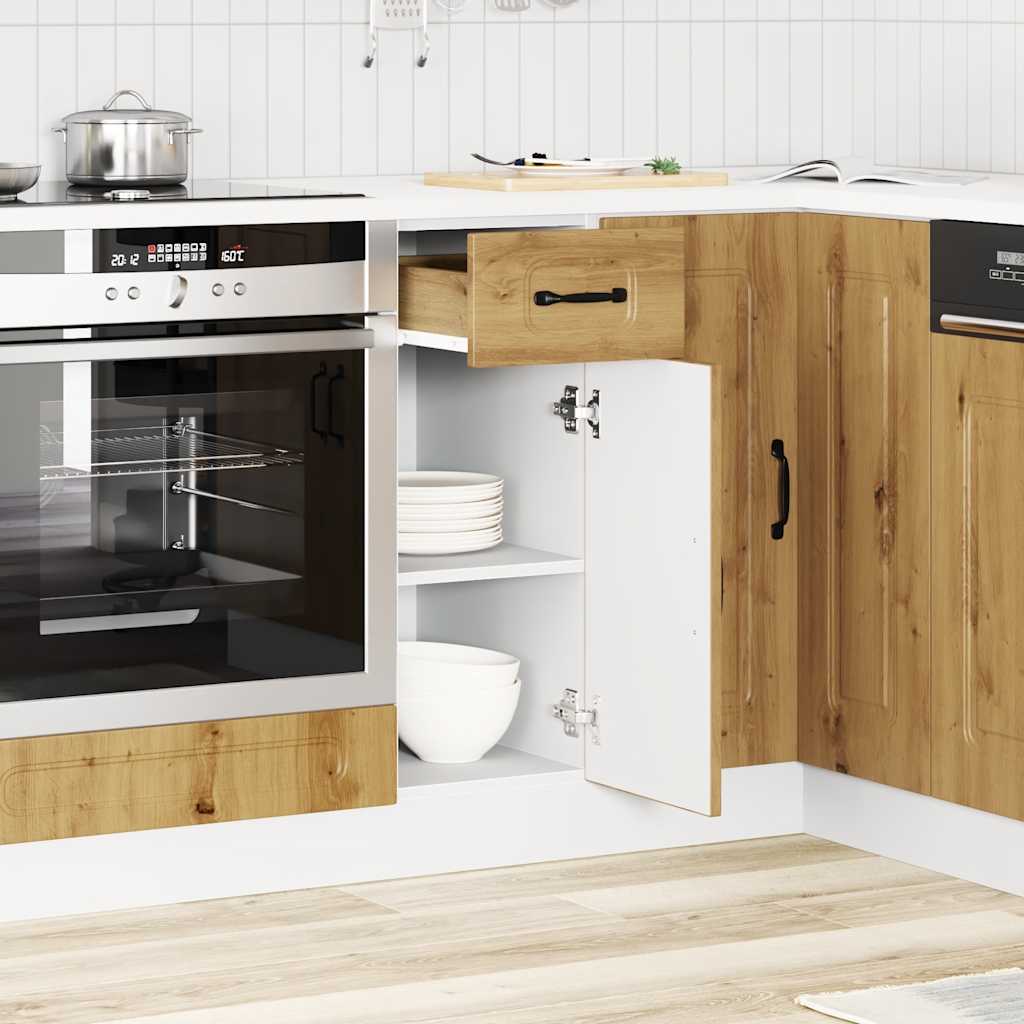 Base da Cucina Kalmar Rovere Artigianale in Legno Multistrato | homemem39