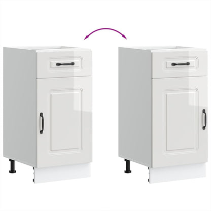 Base da Cucina Kalmar Bianco Lucido in Legno Multistrato | homemem39