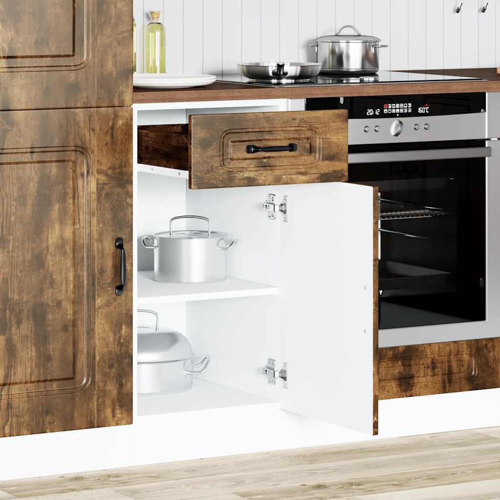 Base da Cucina Kalmar Rovere Fumo in Legno Multistrato - homemem39