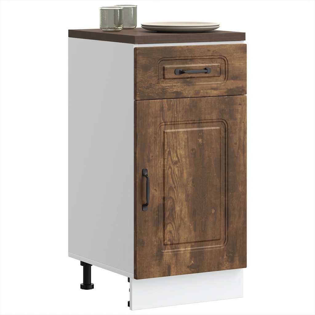 Base da Cucina Kalmar Rovere Fumo in Legno Multistrato - homemem39