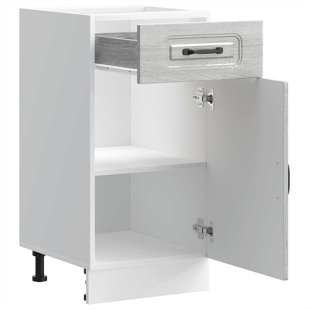 Base da Cucina Kalmar Grigio Sonoma in Legno Multistrato - homemem39