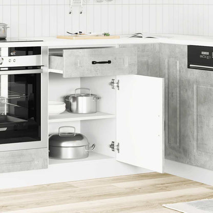 Base da Cucina Kalmar Grigio Cemento in Legno Multistrato | homemem39