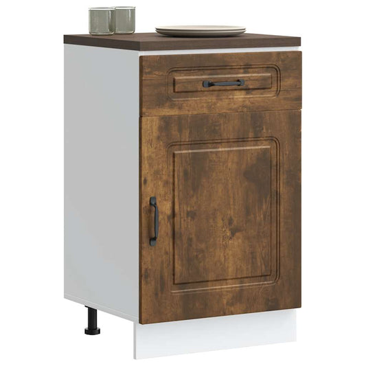 Base da Cucina Kalmar Rovere Fumo in Legno Multistrato | homemem39