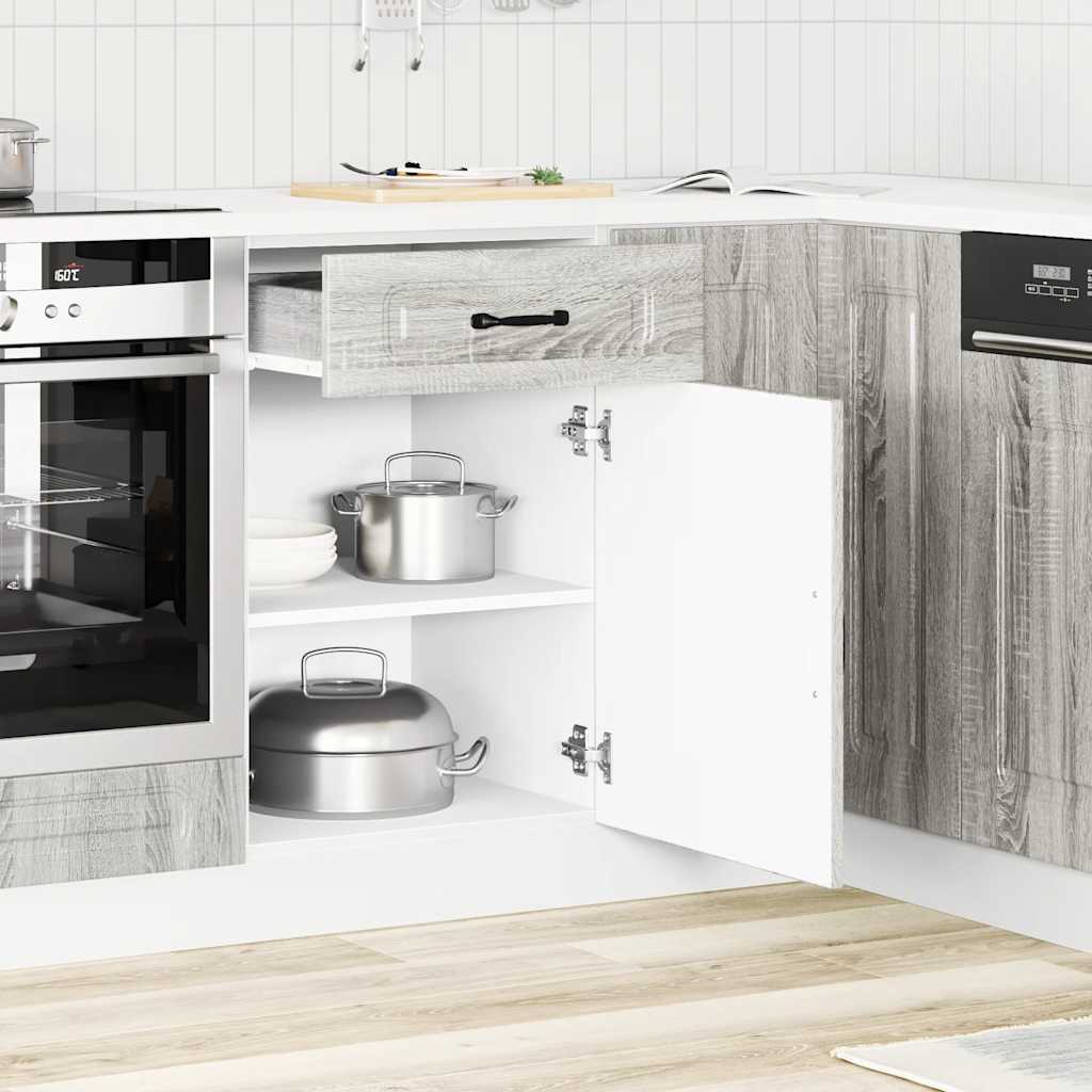 Base da Cucina Kalmar Grigio Sonoma in Legno Multistrato - homemem39