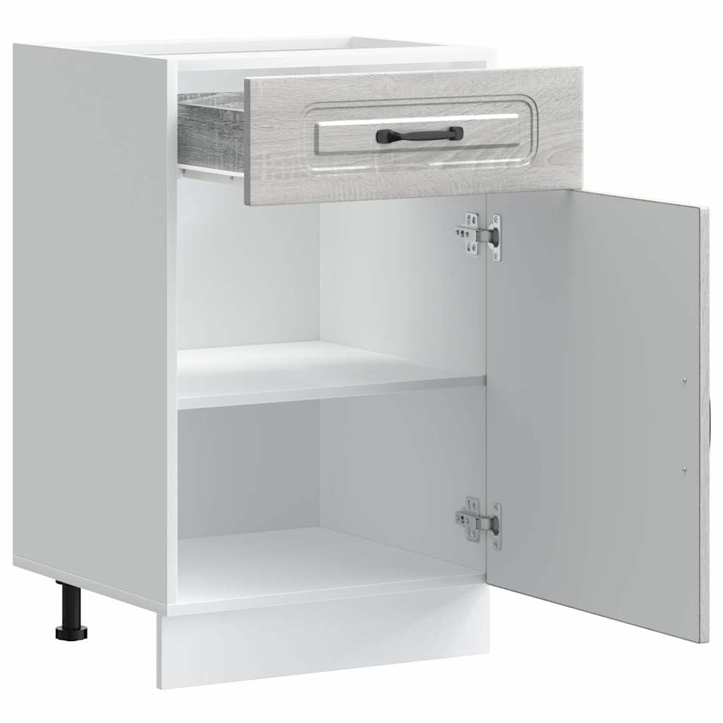Base da Cucina Kalmar Grigio Sonoma in Legno Multistrato - homemem39