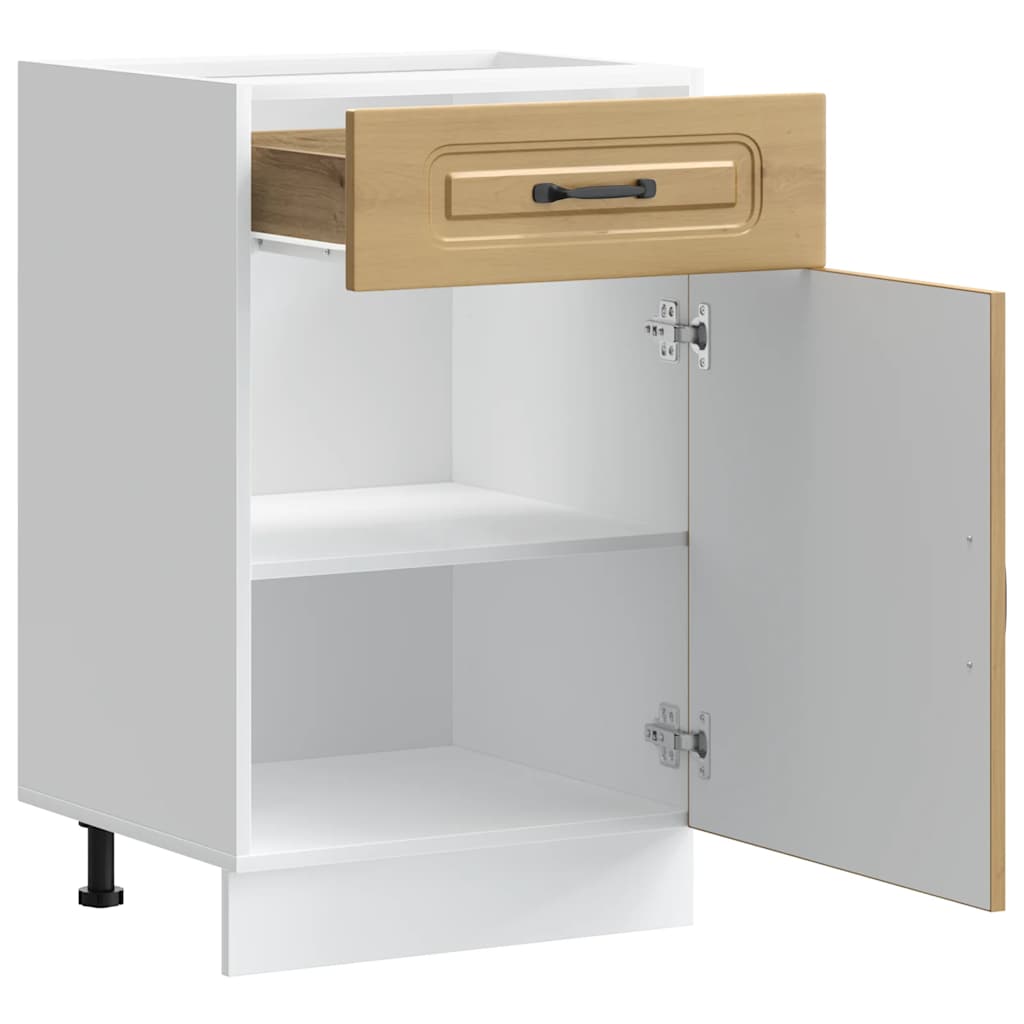 Base da Cucina Kalmar Rovere Artigianale in Legno Multistrato - homemem39