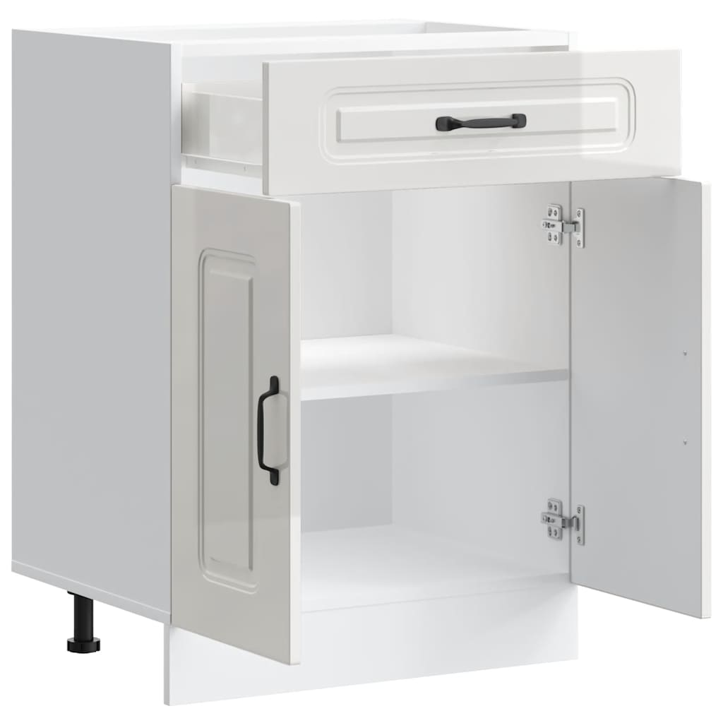 Base da Cucina Kalmar Bianco Lucido in Legno Multistrato - homemem39