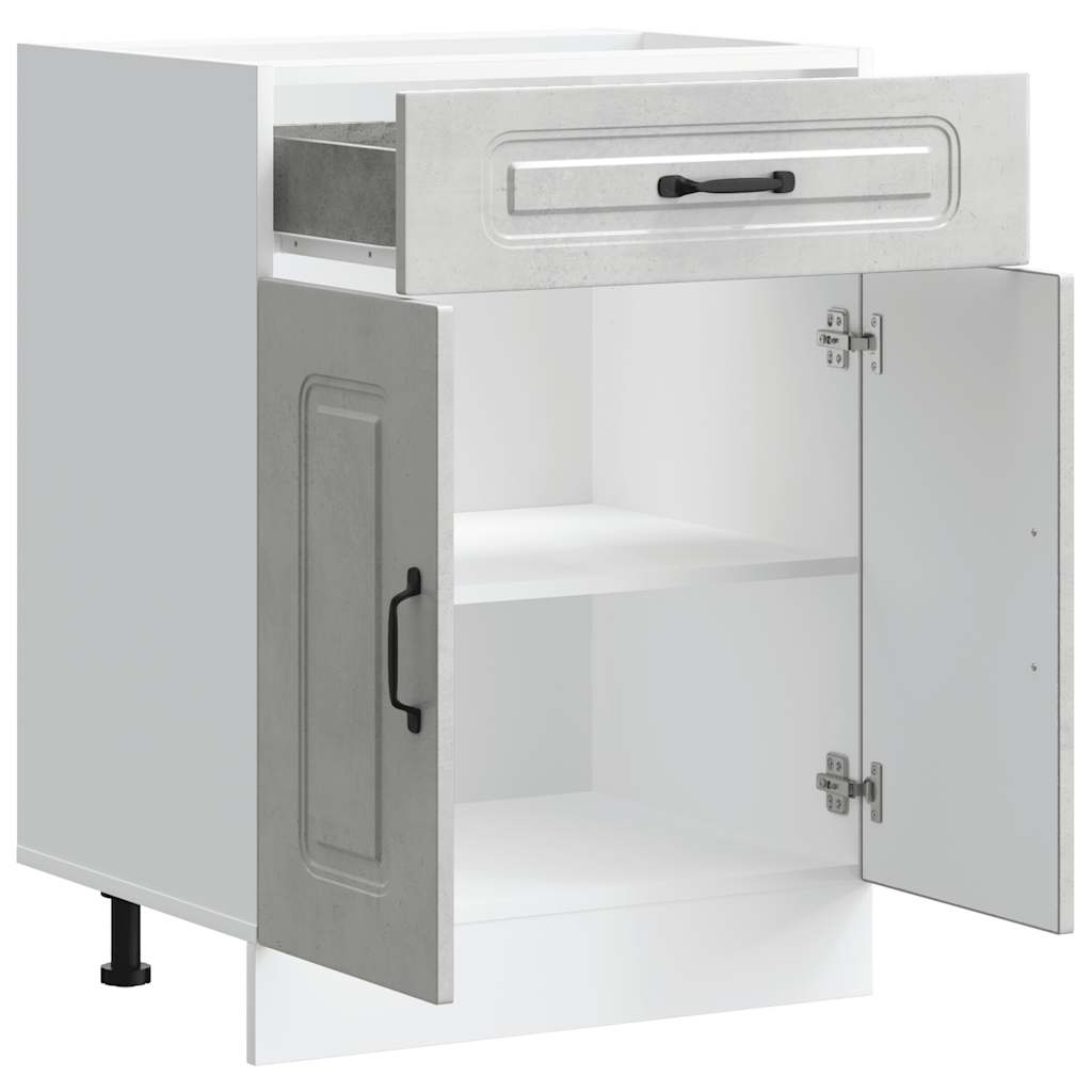Base da Cucina Kalmar Grigio Cemento in Legno Multistrato | homemem39