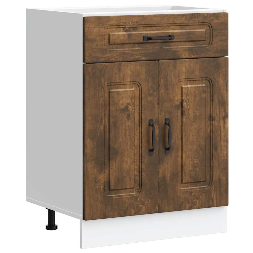 Base da Cucina Kalmar Rovere Fumo in Legno Multistrato - homemem39