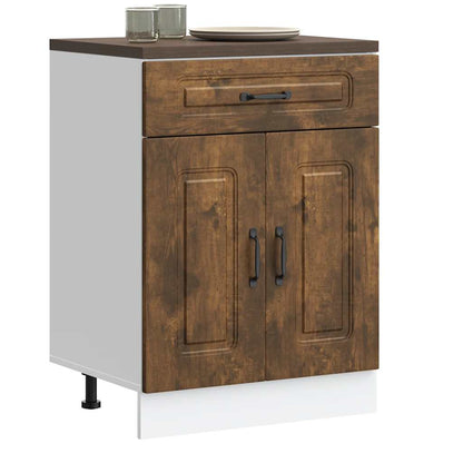 Base da Cucina Kalmar Rovere Fumo in Legno Multistrato | homemem39