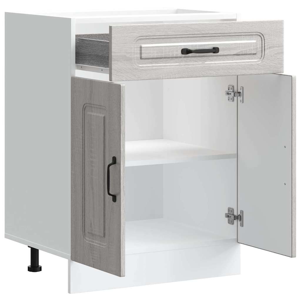 Base da Cucina Kalmar Grigio Sonoma in Legno Multistrato - homemem39