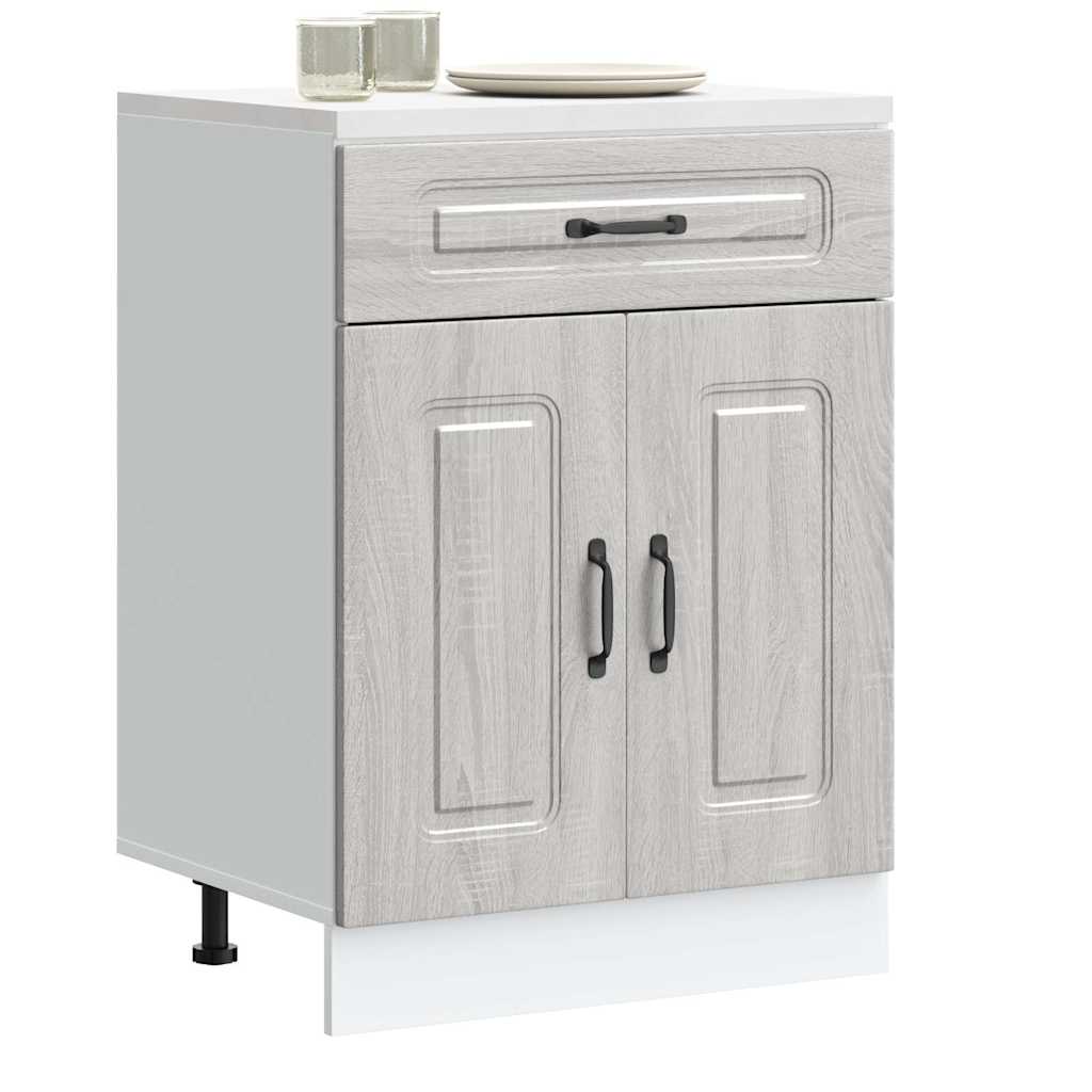 Base da Cucina Kalmar Grigio Sonoma in Legno Multistrato - homemem39