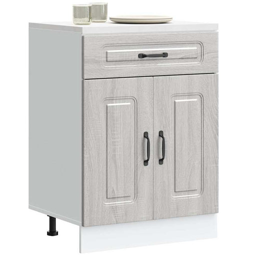 Base da Cucina Kalmar Grigio Sonoma in Legno Multistrato - homemem39