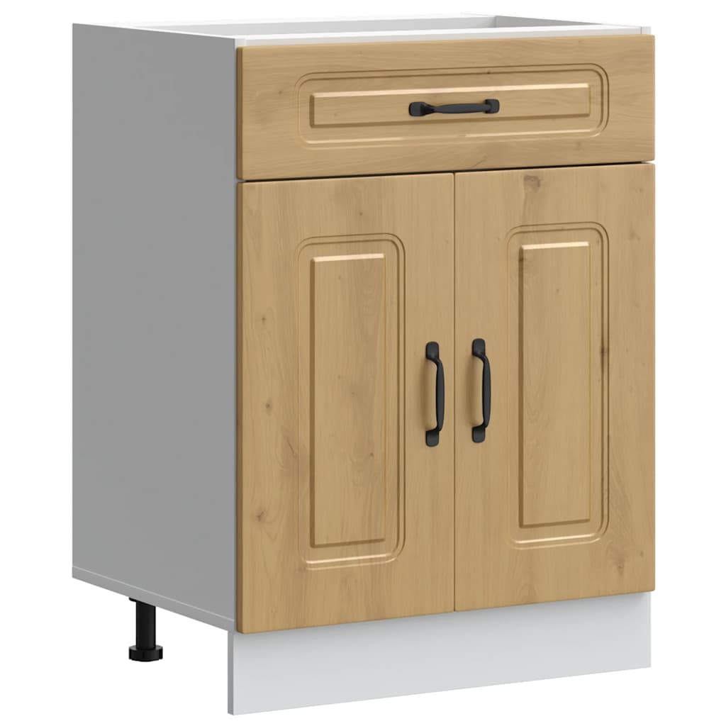 Base da Cucina Kalmar Rovere Artigianale in Legno Multistrato - homemem39