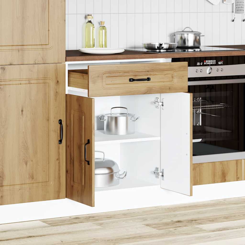 Base da Cucina Kalmar Rovere Artigianale in Legno Multistrato - homemem39