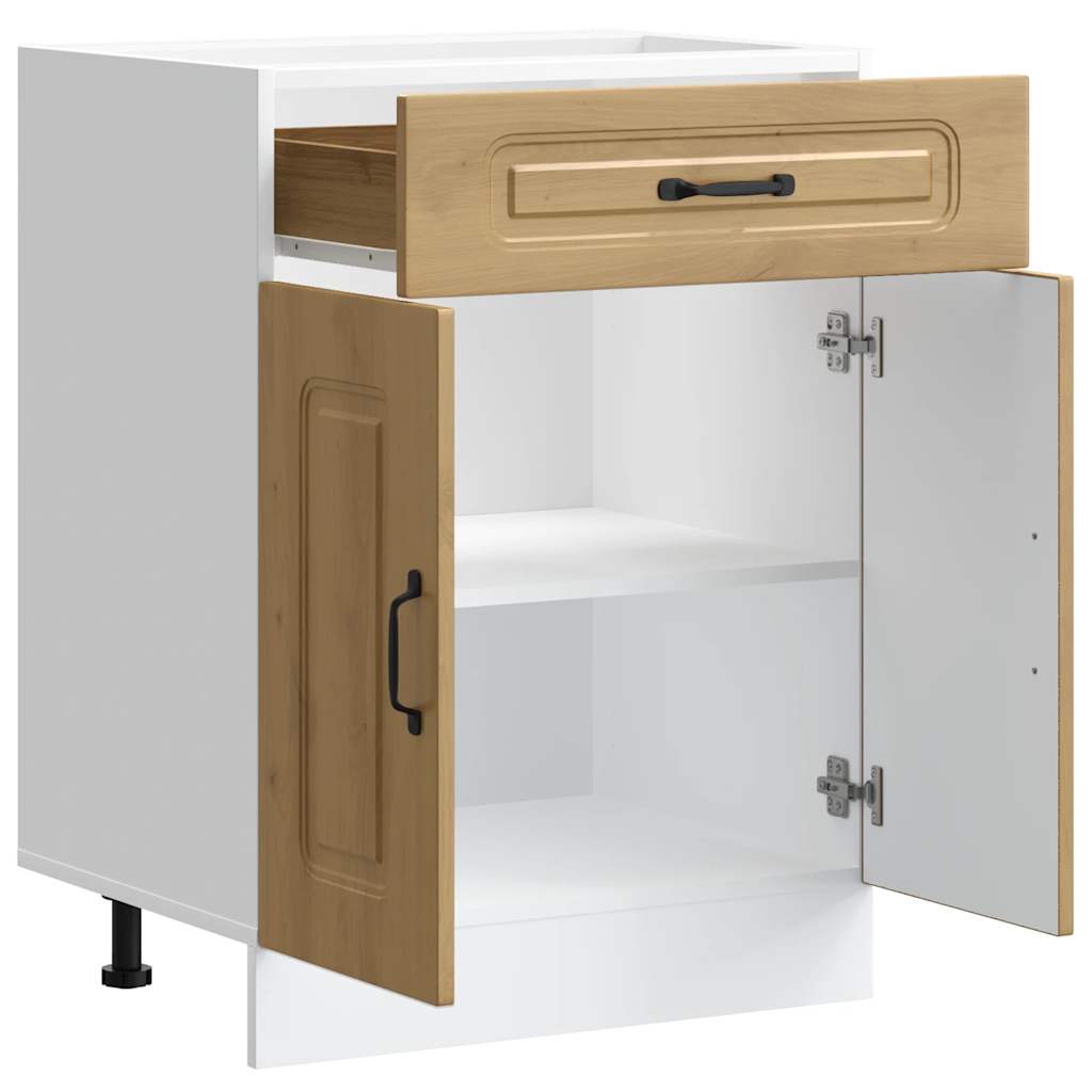 Base da Cucina Kalmar Rovere Artigianale in Legno Multistrato - homemem39