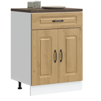Base da Cucina Kalmar Rovere Artigianale in Legno Multistrato - homemem39