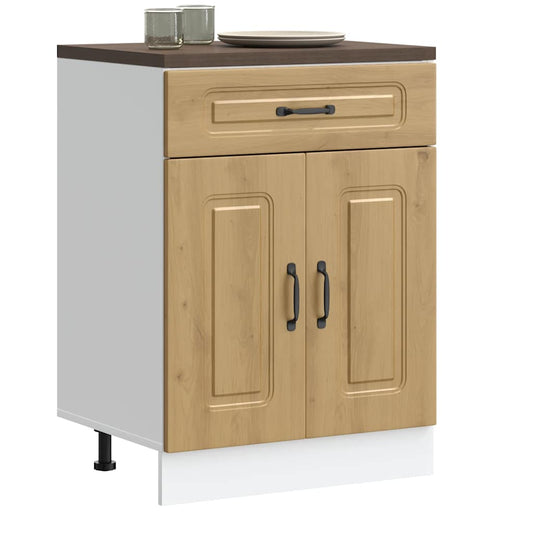 Base da Cucina Kalmar Rovere Artigianale in Legno Multistrato - homemem39