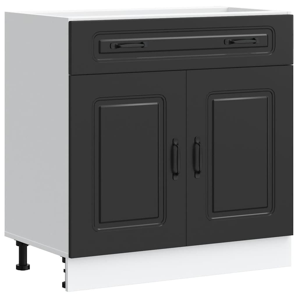 Base da Cucina Kalmar Nero in Legno Multistrato - homemem39