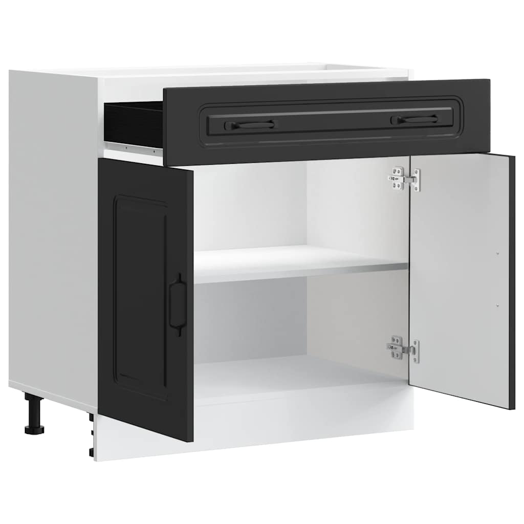 Base da Cucina Kalmar Nero in Legno Multistrato | homemem39