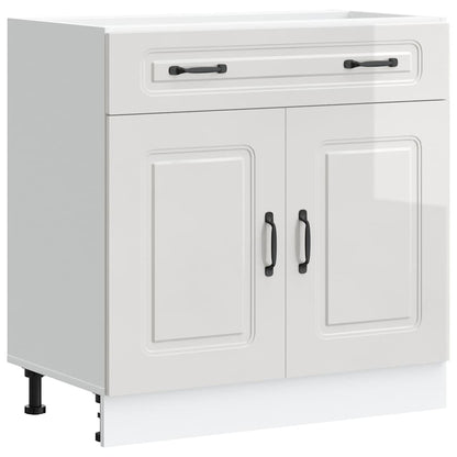Base da Cucina Kalmar Bianco Lucido in Legno Multistrato - homemem39