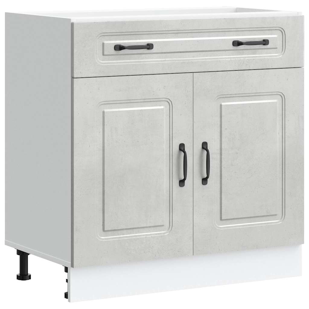 Base da Cucina Kalmar Grigio Cemento in Legno Multistrato | homemem39