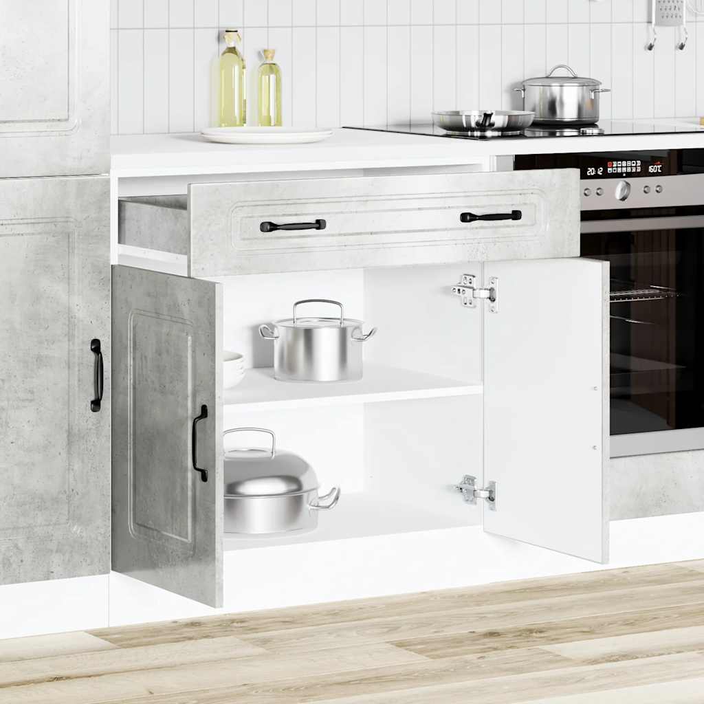 Base da Cucina Kalmar Grigio Cemento in Legno Multistrato - homemem39