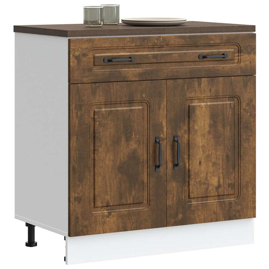Base da Cucina Kalmar Rovere Fumo in Legno Multistrato | homemem39