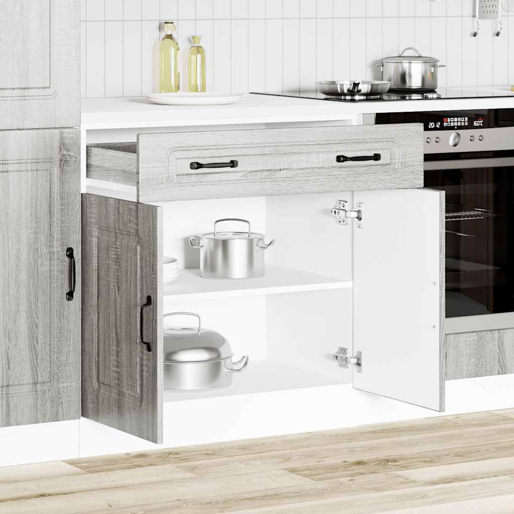 Base da Cucina Kalmar Grigio Sonoma in Legno Multistrato | homemem39