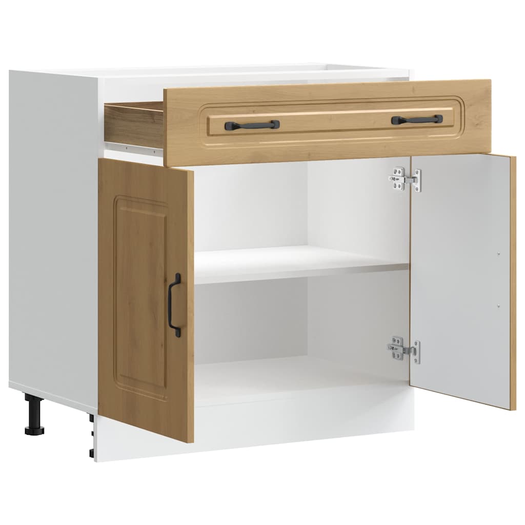 Base da Cucina Kalmar Rovere Artigianale in Legno Multistrato | homemem39