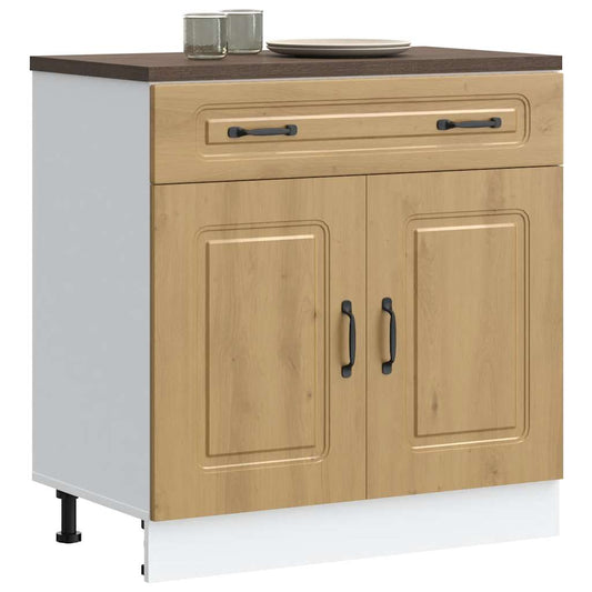 Base da Cucina Kalmar Rovere Artigianale in Legno Multistrato - homemem39