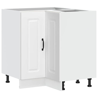 Mobile Base ad Angolo Cucina Kalmar Bianco in Legno Multistrato - homemem39