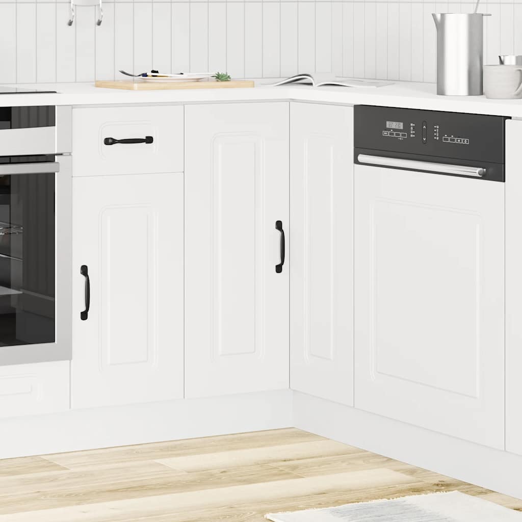 Mobile Base ad Angolo Cucina Kalmar Bianco in Legno Multistrato | homemem39