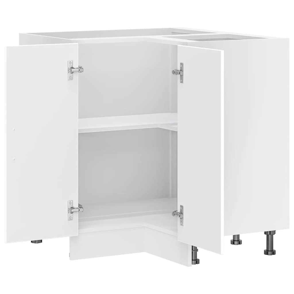 Mobile Base ad Angolo Cucina Kalmar Bianco in Legno Multistrato | homemem39