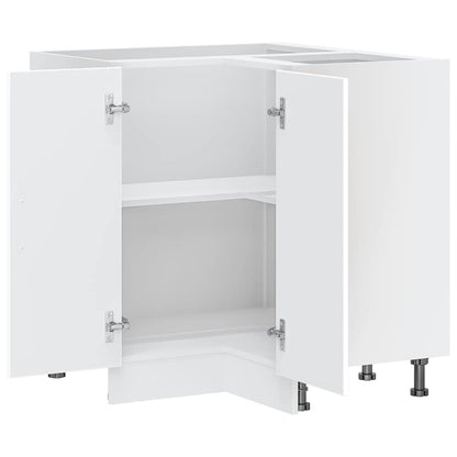 Mobile Base ad Angolo Cucina Kalmar Bianco in Legno Multistrato - homemem39