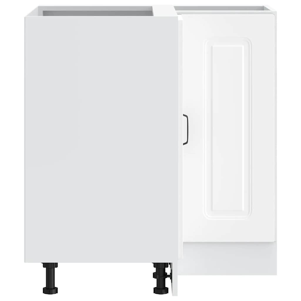 Mobile Base ad Angolo Cucina Kalmar Bianco in Legno Multistrato | homemem39